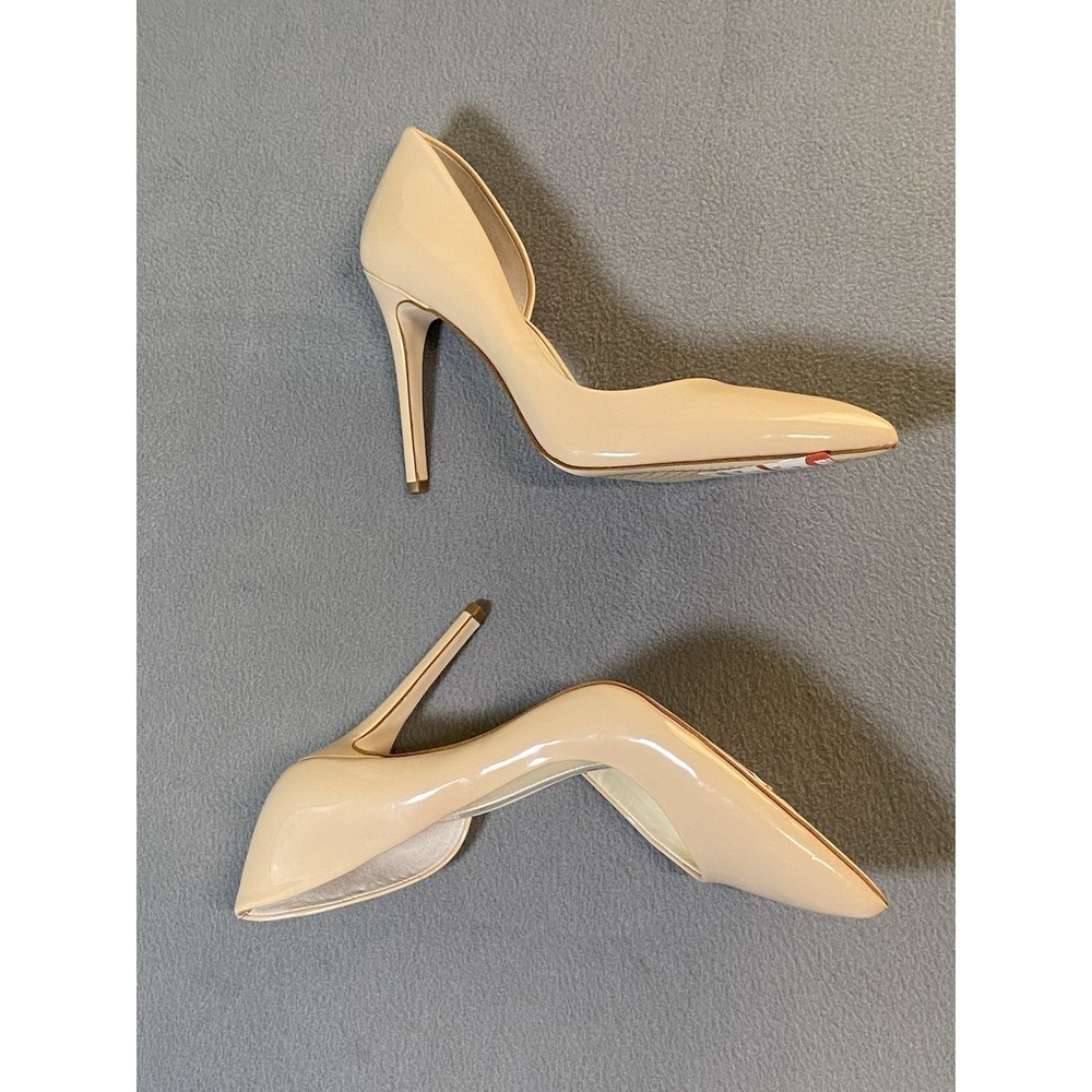 Jessica Simpson Women's Size 11 D'Orsay High Heel Pumps Stiletto Glossy Beige - Picture 2 of 6